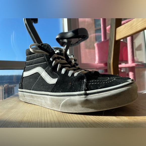 Vans Skateboard Shoe Off The Wall Hi Top Size 10.5 Men/9 Suede Canvas Bl… - Picture 11 of 15